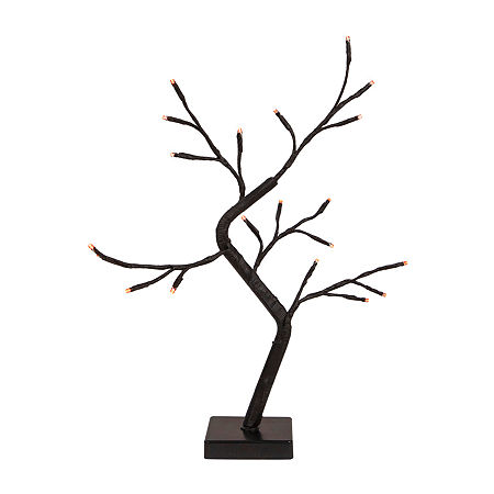 Northlight 15in Led Black Twig Indoor Artificial Tree, One Size, Black