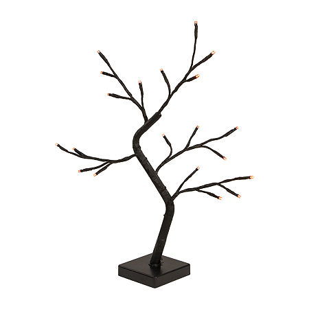 Northlight 15in Led Black Twig Indoor Artificial Tree, One Size, Black