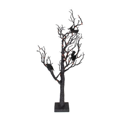 Northlight 26.5in Led Black Glittered Indoor Artificial Tree