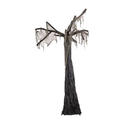 Northlight 7.5ft Black And Gray Spooky Standing Ghost Indoor Artificial Tree