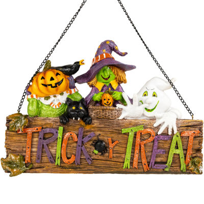 Northlight Trick Or Treat Jack O Lantern Wall Sign