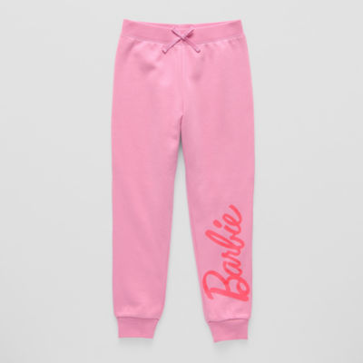 Little & Big Girls Barbie Cuffed Fleece Jogger Pant