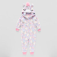 Toddler Girls Long Sleeve One Piece Pajama, 2t, Purple