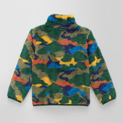 Okie Dokie Boys Fleece Midweight Camo Sherpa Jacket