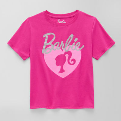 Little & Big Girls Crew Neck Short Sleeve Barbie Graphic T-Shirt