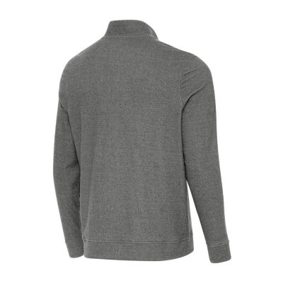 Antigua Mens Mock Neck Long Sleeve Pullover Sweater