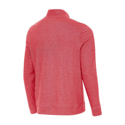 Antigua Mens Mock Neck Long Sleeve Pullover Sweater