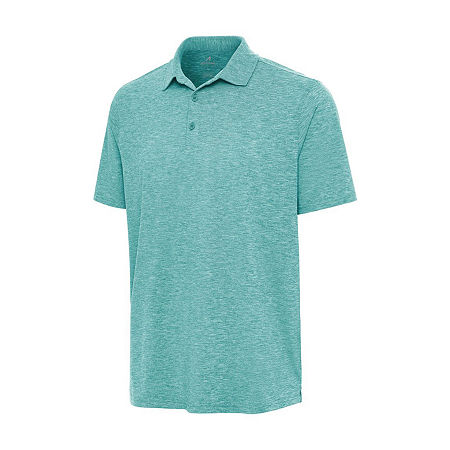 Antigua Par 3 Mens Classic Fit Short Sleeve Polo Shirt, Medium, Blue