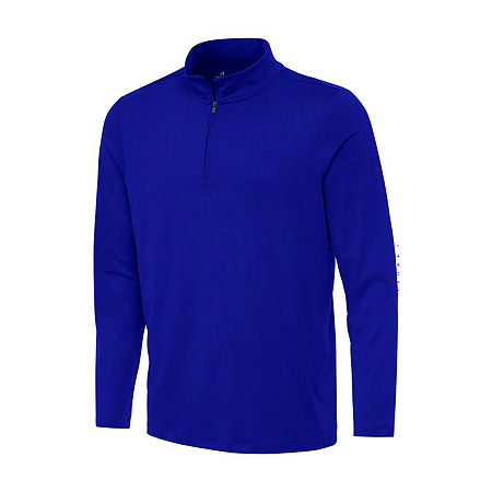 Antigua Men'S Reprocess 1/4 Zip Pullover Mens Breathable Lightweight Track Jacket, X-large, Blue