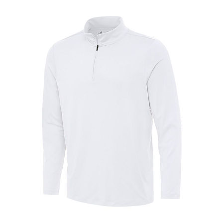 Antigua Men'S Reprocess 1/4 Zip Pullover Mens Lightweight Track Jacket, Large, White