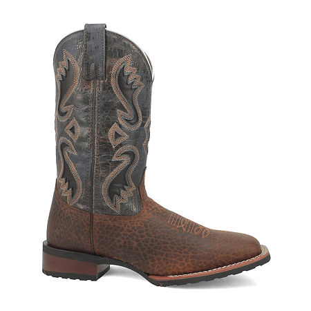 Laredo Mens Smoke Creek Flat Heel Cowboy Boots, 9 1/2 Medium, Brown