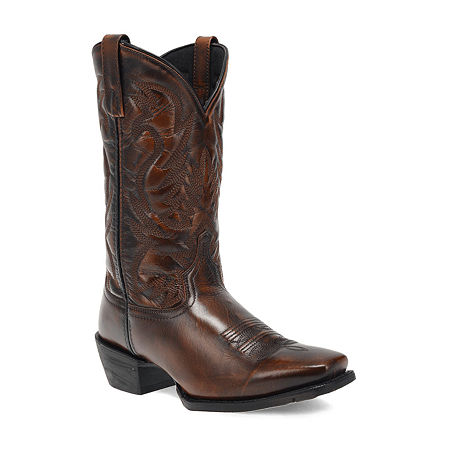 Laredo Mens Lawton Flat Heel Cowboy Boots, 9 Medium, Brown