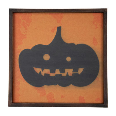 Northlight Black Jack O Lantern Silhouette Wall Sign