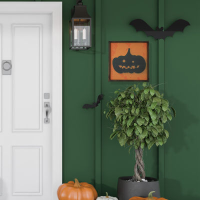 Northlight Black Jack O Lantern Silhouette Wall Sign