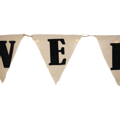 Northlight Led Burlap Happy Halloween Banner Wall Sign