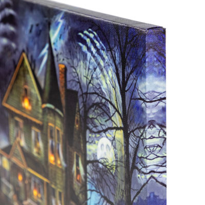 Northlight 12in X 15.75in Led Haunted House Canvas Art