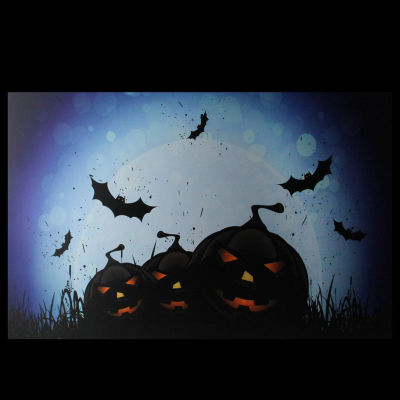 Northlight Led Jack-O-Lanterns And Bats Canvas Art