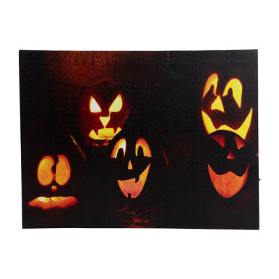 Northlight Led Silly And Spooky Jack-O-Lanterns Canvas Art