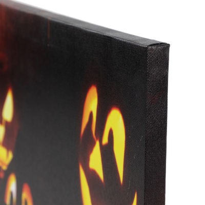 Northlight Led Silly And Spooky Jack-O-Lanterns Canvas Art