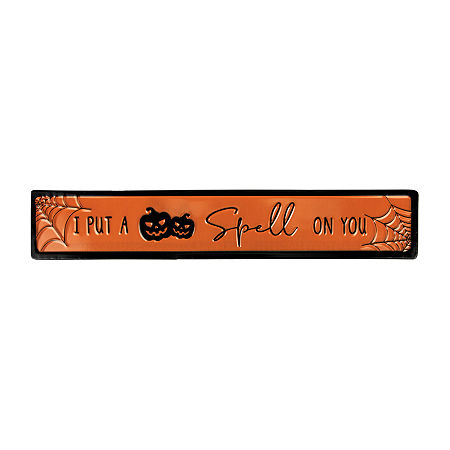 Northlight 20in I Put A Spell On You Wall Sign, One Size, Orange