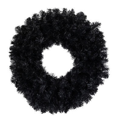 Northlight 24in Black Colorado Spruce Wreath