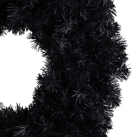 Northlight 24in Black Colorado Spruce Wreath, One Size, Black