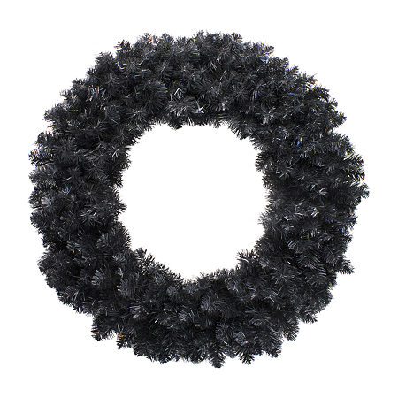 Northlight 36in Black Colorado Spruce Wreath, One Size, Black