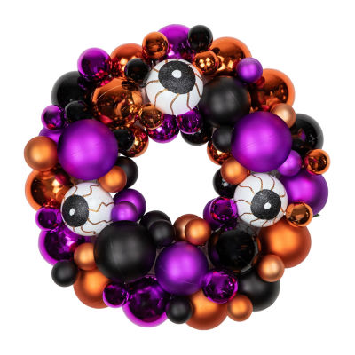 Northlight 13in Multi-Color Shatterproof Ball Wreath