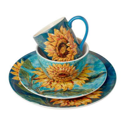 Certified International Golden Sunflowers 16-pc. Earthenware Dinnerware Set