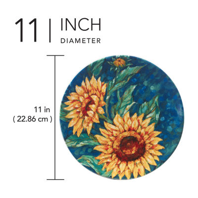 Certified International Golden Sunflowers 4-pc. Earthenware Dinner Plate