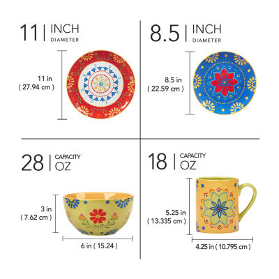 Certified International Spice Love 16-pc. Earthenware Dinnerware Set