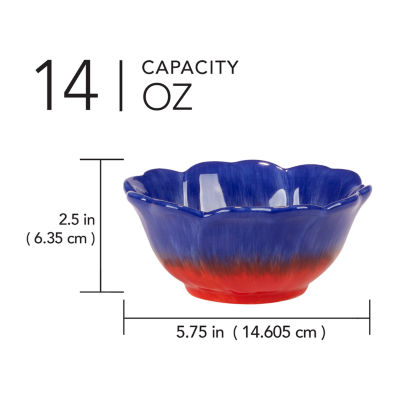 Certified International Poppy 4-pc. Earthenware Ice Cream Bowl