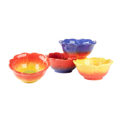 Certified International Poppy 4-pc. Earthenware Ice Cream Bowl