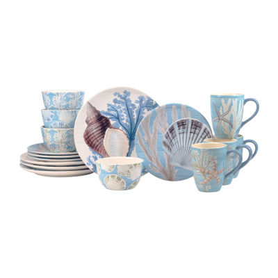 Certified International Beyond The Shore 16-pc. Earthenware Dinnerware Set