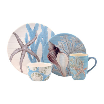 Certified International Beyond The Shore 16-pc. Earthenware Dinnerware Set