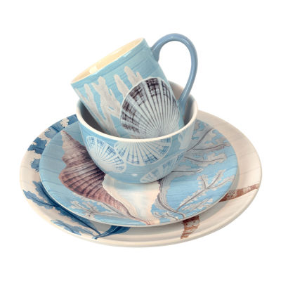 Certified International Beyond The Shore 16-pc. Earthenware Dinnerware Set