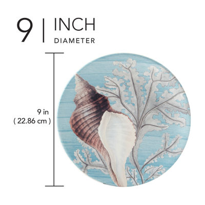 Certified International Beyond The Shore 4-pc. Earthenware Salad Plate