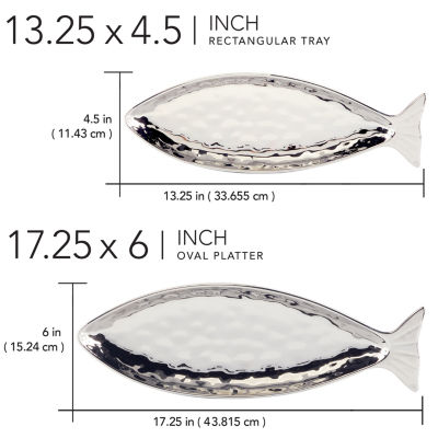 Certified International Silver Coast Porcelain Serving Platter