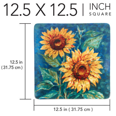 Certified International Golden Sunflowers Serving Platter