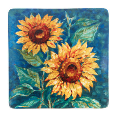 Certified International Golden Sunflowers Serving Platter