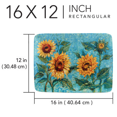 Certified International Golden Sunflowers Serving Platter