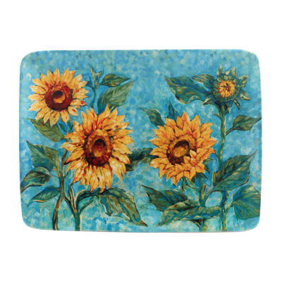 Certified International Golden Sunflowers Serving Platter