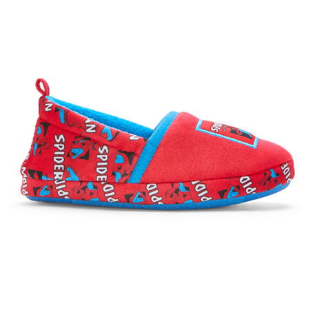 Disney Collection Boys Spiderman Slip-On Slippers, 13-1, Blue