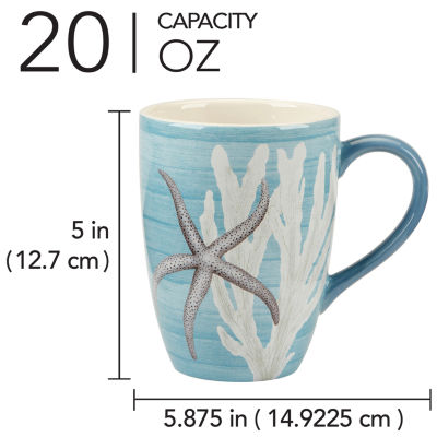 Certified International Beyond The Shore 4-pc. Coffee Mug