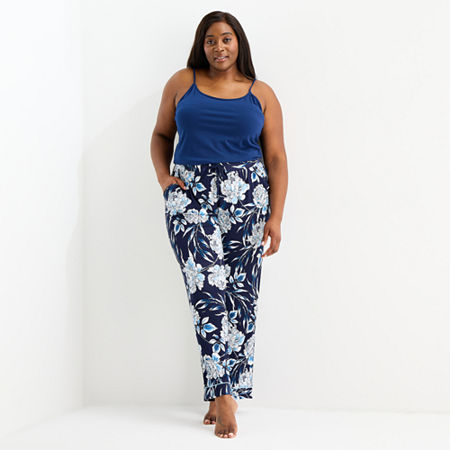Liz Claiborne Cool and Calm Womens Plus Pajama Pants, 3x, Blue