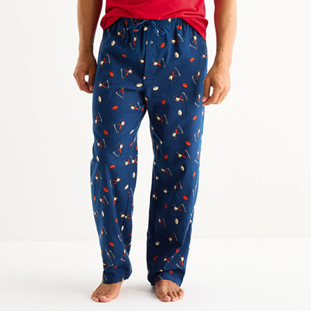 St. John's Bay Mens Flannel Pajama Pants In Blue