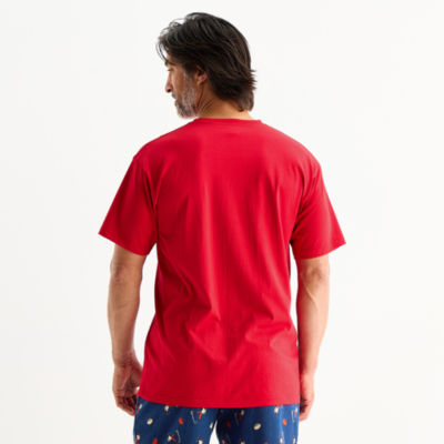 St. John's Bay Mens Crew Neck Short Sleeve Pajama Top