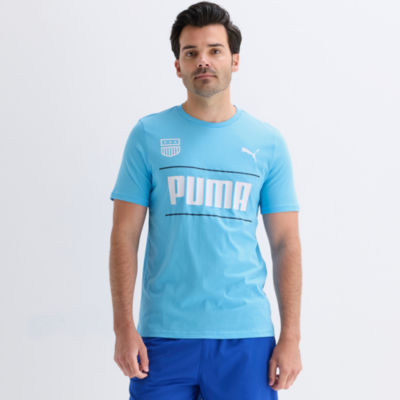 PUMA Mens Crew Neck Short Sleeve Regular Fit Graphic T-Shirt