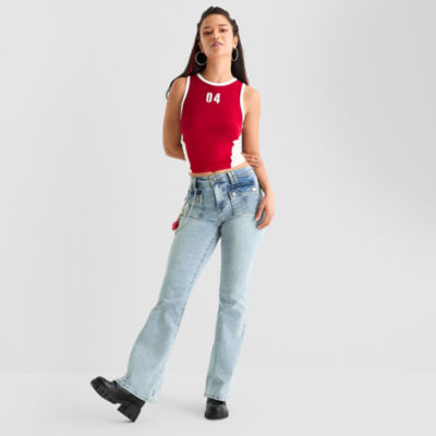 Joaquina for JCPenney Womens-Juniors Crew Neck Tank Top
