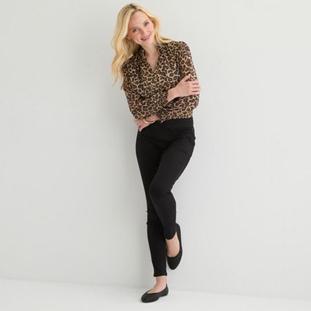 St. John's Bay Womens Mid Rise Jegging Jean In Black